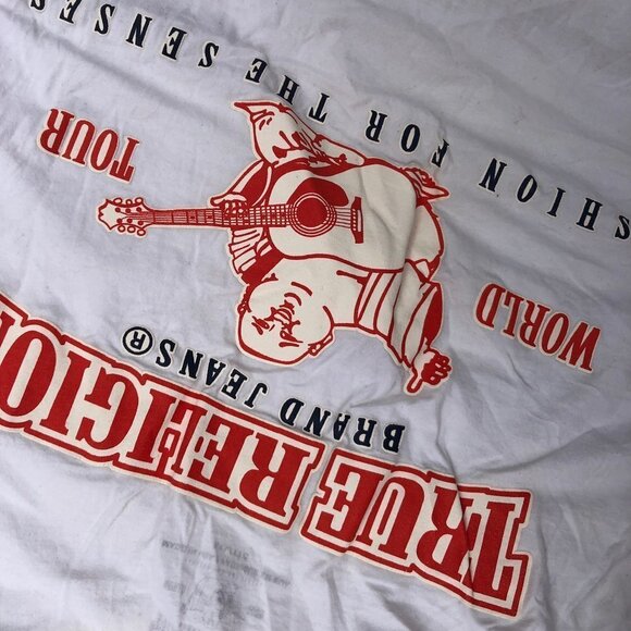 Vintage True Religion Shirt XXL BIG LOGO WHITE - Picture 6 of 8